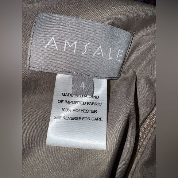 Amsale NWT Draped Pencil Midi Dress in Mocha Size 4 - Picture 10 of 10